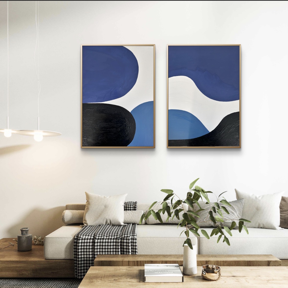 Blue Pebbles, acrylic on canvas, 2026