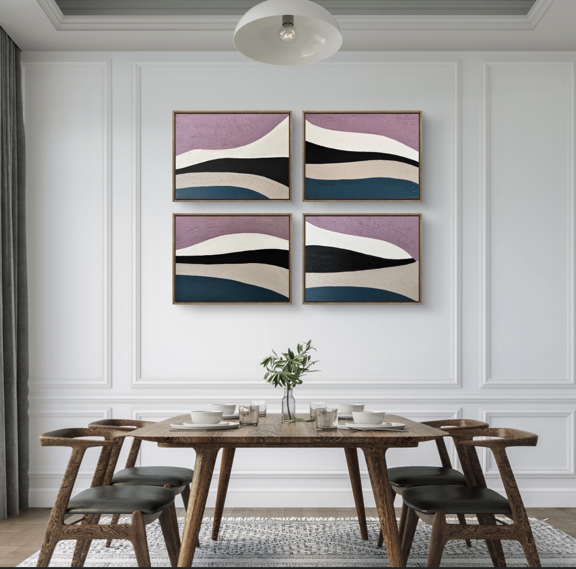 Mineral Earth — Mauve, acrylic on canvas, 2026