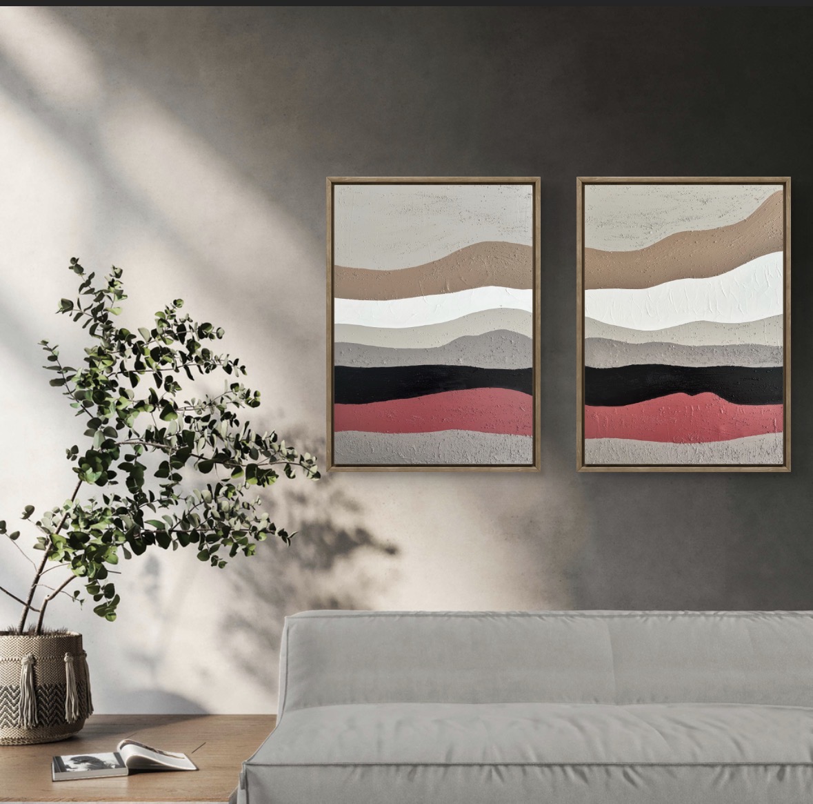 Mineral Earth — Sienna, acrylic on canvas, 2026