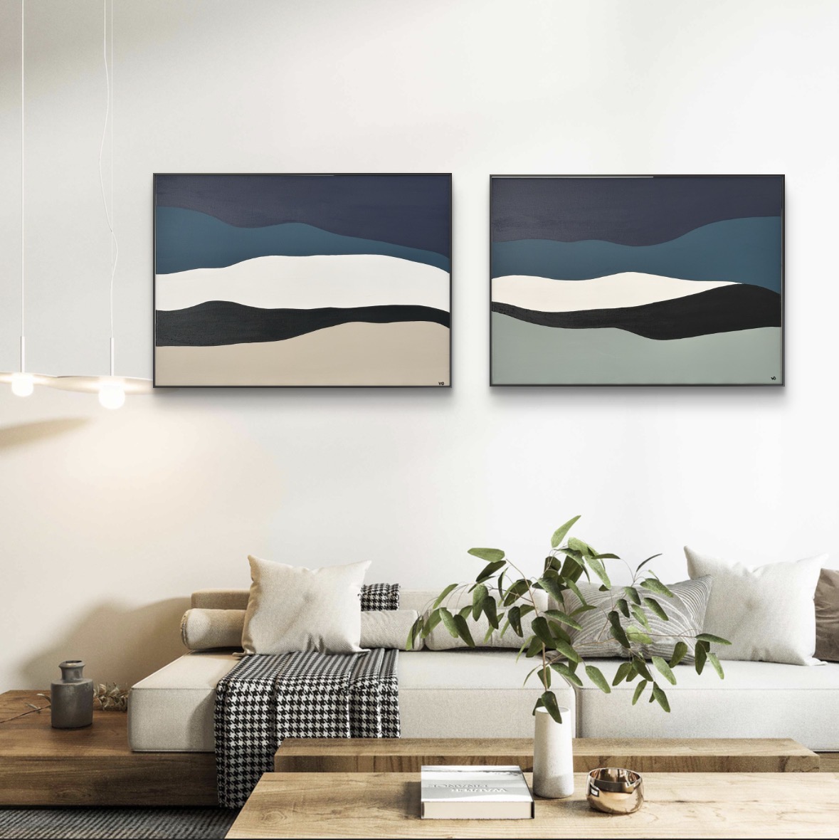 Ocean View — Vivid Blue, acrylic on canvas, 2026