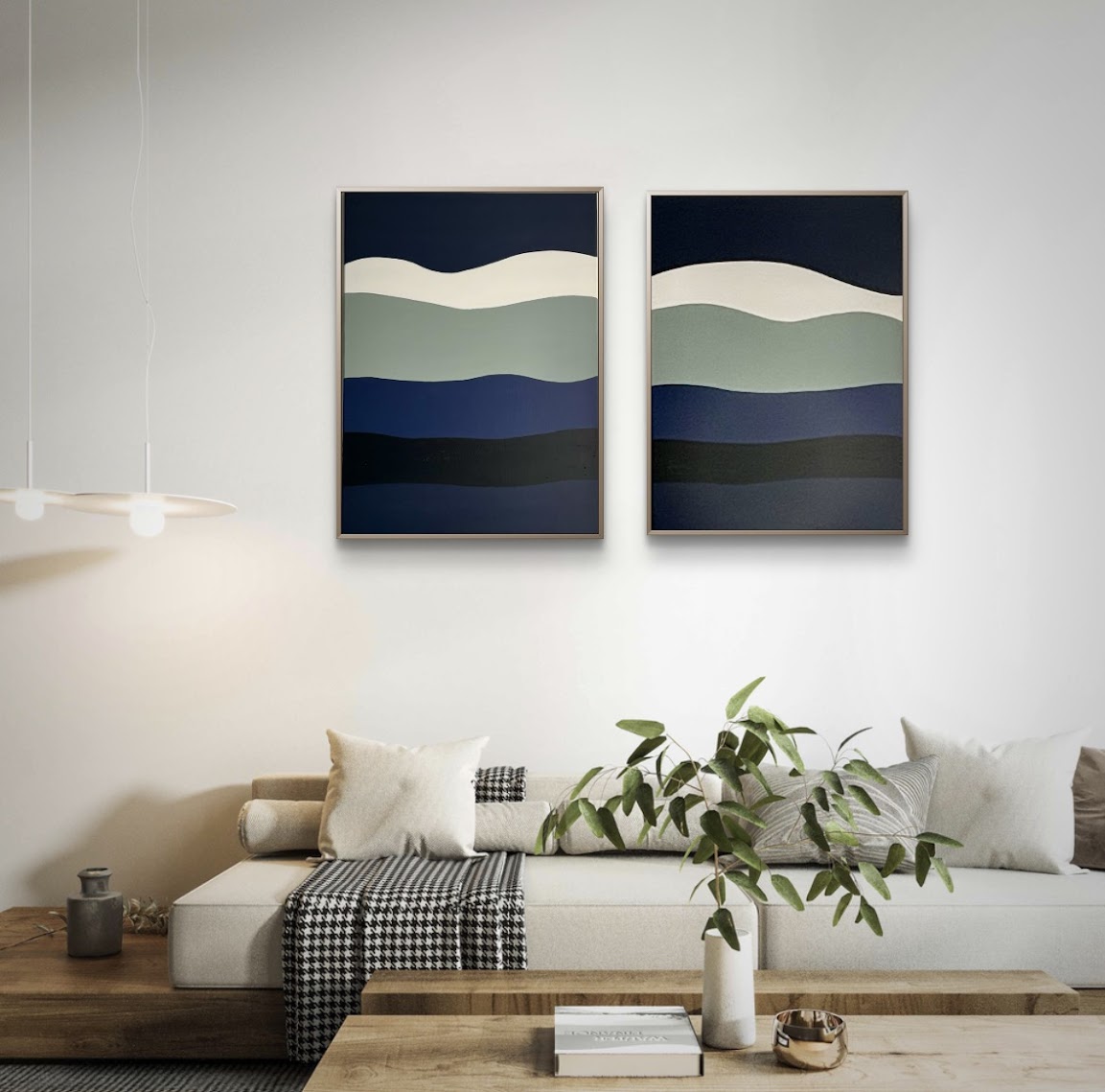 Ocean View — Navy, acrylic on canvas, 2026