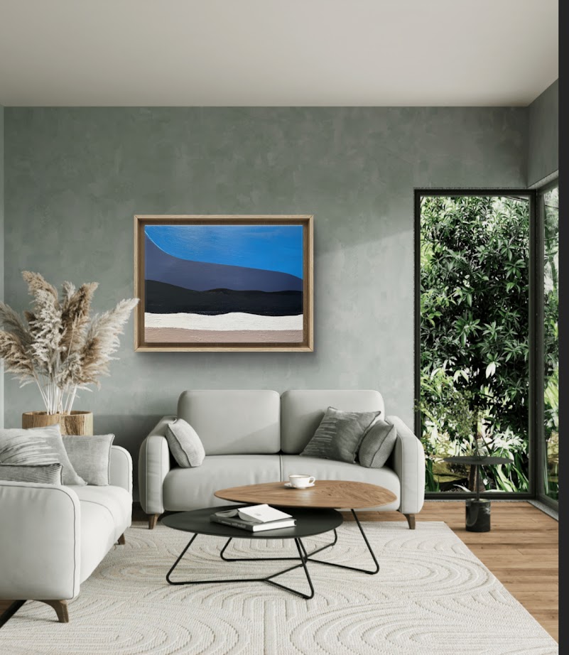 Ocean View — Deep Teal, acrylic on canvas, 2026